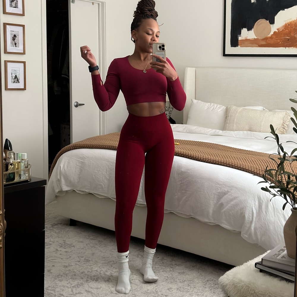 Strappy Back workout top with built in sports bra